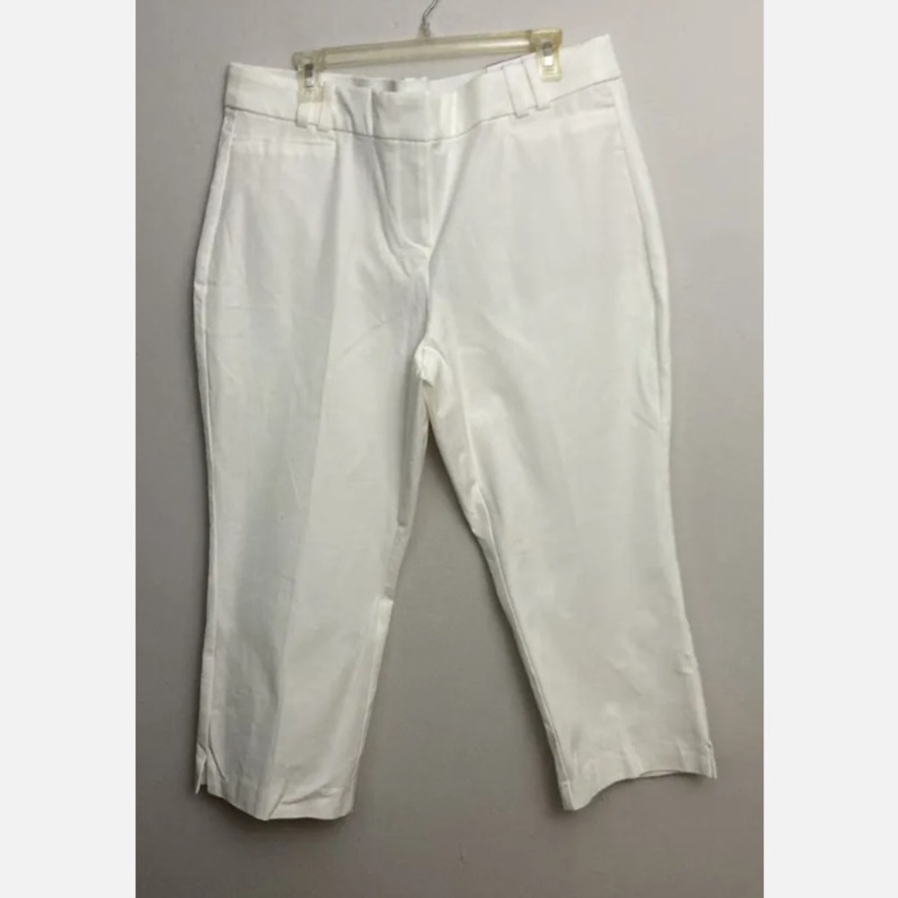 9-8 NWT Lane Bryant Women's The Allie White Skinny Crop Stretch Pants